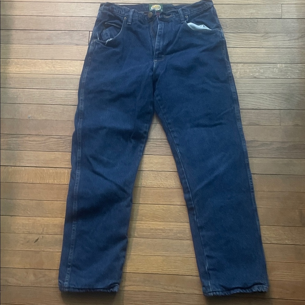 Cabela's Red and Blue Fleece-Lined Denim